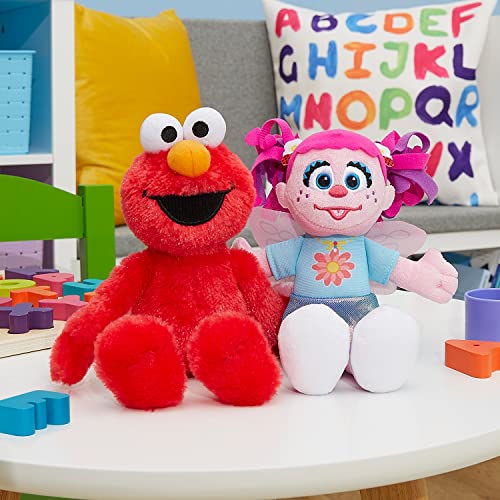 Sesame Street Friends Elmo & Abby Cadabby 20cm 2-teiliges strapazierfähiges Plüsch-Stofftier Set, Offizielles Lizenziertes Kinderspielzeug für 18 Monate Kinder, Korbfüller Geschenke und Geschenke von Just Play