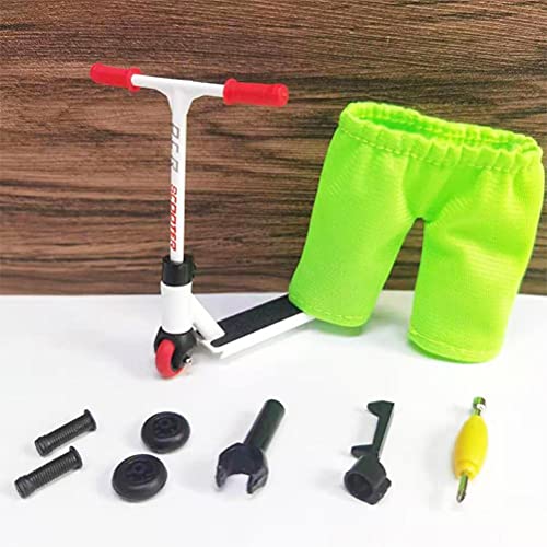 JustPe Fingerroller mit Mini-Scooter, Werkzeug und Fingerspitze, Zubehör, Mini-Legierung, Finger, Scooter, Skateboard, Modell-Set von JustPe