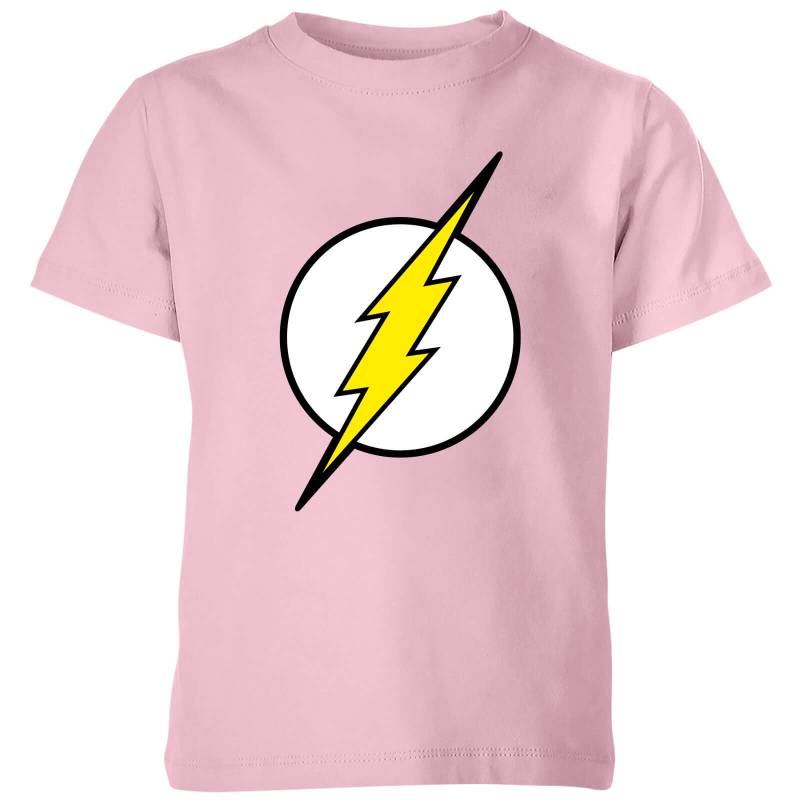 Justice League Flash Logo Kids' T-Shirt - Baby Pink - 11-12 Jahre von Original Hero