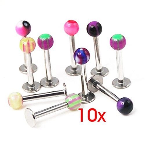 Juuewrryg 10 STK. -Labret von gemischten Farben P1317 von Juuewrryg