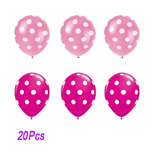 Juuewrryg 20 ct 12" rosa Helium Tupfen-Luftballons von Juuewrryg