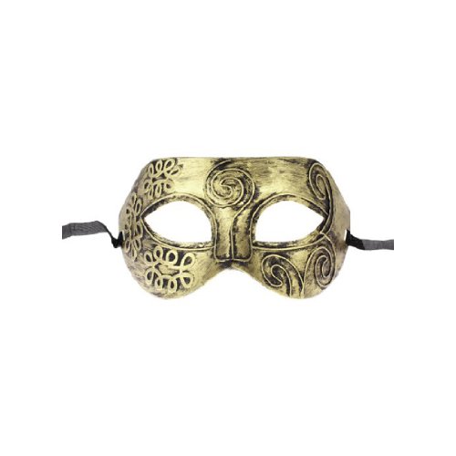 Juuewrryg Bronze Farbe lateinischen oder griechischen Herren venezianischen Halloween-Kostuem- Maskerade Maske von Juuewrryg