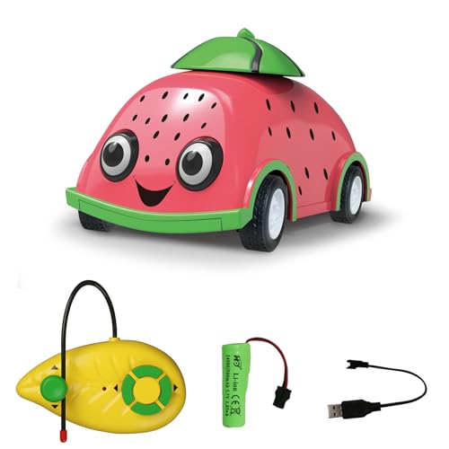 Juxtaposia Lieblich Wassermelonen Modellierung Ferngesteuertes Auto, Wiederaufladbares Rc Auto mit Eingebauter Batterie, Auto Spielzeug für Kind ab 3 Jahren, Kann als Geschenk verwendet Werden. von Juxtaposia