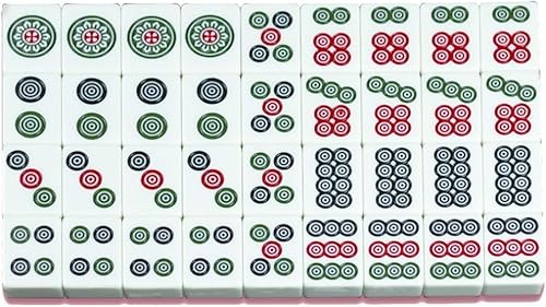 JvFbjLF Mah-Jong-Reiseset, neues chinesisches rosa Mahjong, tragbar, 144 Spielsteine, klassisches Mahjong-Spielset(42#) von JvFbjLF