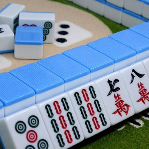 JvFbjLF Mahjong-Set, Mahjong-Kartenset, importiertes professionelles chinesisches Mahjong-Spielset, tragbares Mahjong-Spielset(44 EU) von JvFbjLF