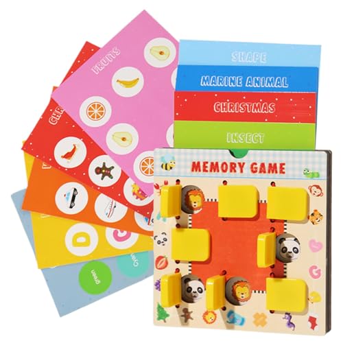 Board Games, Matching Game, Kids Eductational Game, Matching Card Game, Road Trip Toy with 10 Double-Sided Cards, Chess Learning Toys, Travel Games for Kids Over 3 Years for Christmas and Birthday von Jvjggag