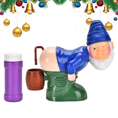 Christmas Gnomes Bubble Machine, Santa Claus Fart Bubble Machine, Funny Gnomes Bubble Blower - Automatic Fart Bubble Machine Christmas Bubble Blower Toy Bubble Machine with Flash Lights von Jvjggag