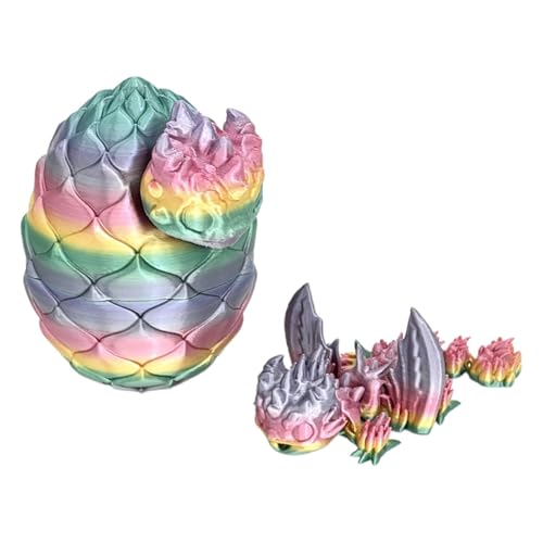 Crystal Egg, Dragon Egg, Dragon Fidget Toy, Articulated Dragon Toy, Intricate -Printed Design Crystal-Like Appearance Fidget Toy Functionality Sturdy and Safe Interactive Stress-Relief and Relax von Jvjggag