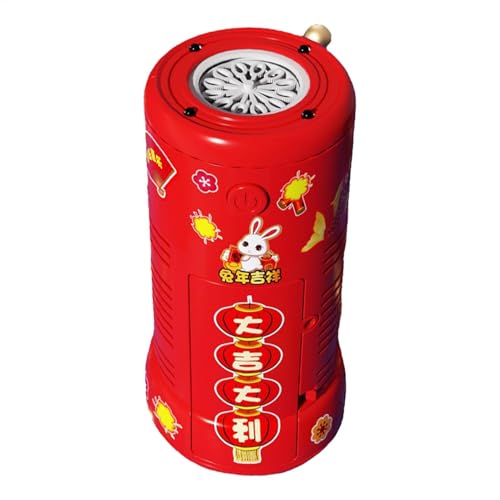 Firework Bubble Blower, New Year’s Bubble Machine, Festive Bubble Machine, 12-Hole Firework Bubbles Blower with Flashing Lights and Firecracker Sound, Battery Operated for Festive Celebrations von Jvjggag