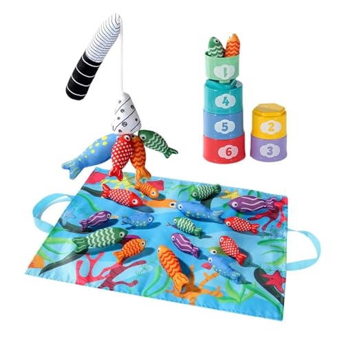 Fishing Game, Learning Toy, Cloth Fishing Toy, Matching Puzzle Toy, Matching Puzzle Sturdy Material Enhances Learning Family-Friendly Versatile Use Encourages Creativity and Early Learning for Kids von Jvjggag