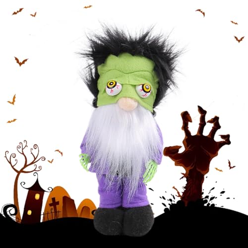 Halloween-Dekoration, Halloween-Plüschtier, Plüschtier, gefülltes Zombie-Plüschtier, entzückendes Horror-Charakter-Plüschtier, weiches Cartoon-Puppenspielzeug, einzigartige Heimdekoration, 10,63 x 3,9 von Jvjggag