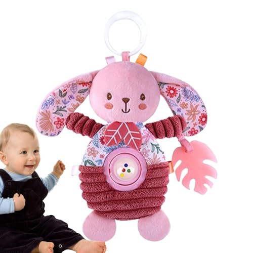 Jvjggag Developmental Baby Toy, Infant Crib Rattles, Interactive Car Seat Rattle Toy, Soft Squeaky Activity Stroller Toys for Newborns, Hanging Crib Rattle for 0-12 Months Baby Girls and Boys von Jvjggag