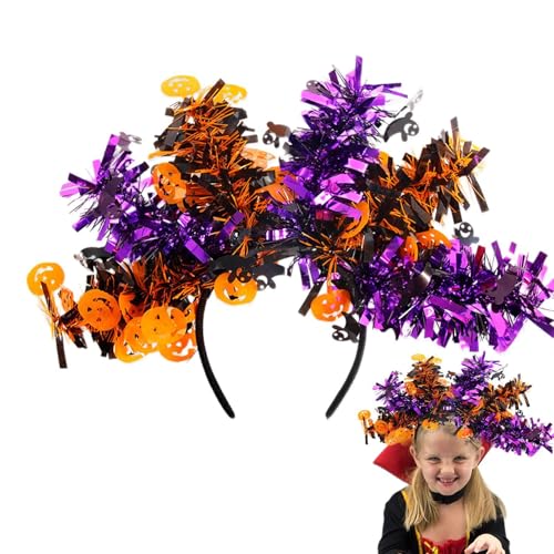 Jvjggag Halloween-Stirnband,Halloween- -Stirnbänder,Bunte Wollstreifen Halloween Kostüm Stirnbänder - Partyzubehör für Halloween, Kopfbedeckung, Cosplay-Requisiten von Jvjggag