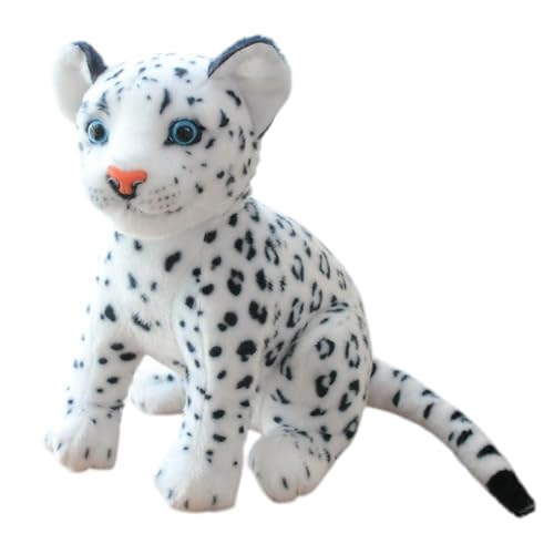 Jvjggag Leopard Stuffed Animal, Leopard Plush Toys Cute Plushie, Soft Doll Plush Animals, Plush Dolls Snow Leopard, Cheetah Plush for Boys Girls, Home Decoration,9.06 inches von Jvjggag