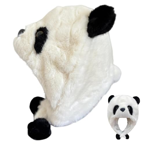 Jvjggag Panda Ear Beanie, Cute Animal Ear Cap, Soft Panda Headdress For Cosplay, Winter Wear, Family Fun, Outdoor Activities, Kids' Outfits, Daily Use, And Warmth With 14.17x13.39 Inches von Jvjggag