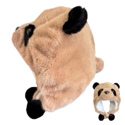 Jvjggag Panda Ear Beanie, Cute Animal Ear Cap, Soft Panda Headdress For Cosplay, Winter Wear, Family Fun, Outdoor Activities, Kids' Outfits, Daily Use, And Warmth With 14.17x13.39 Inches von Jvjggag