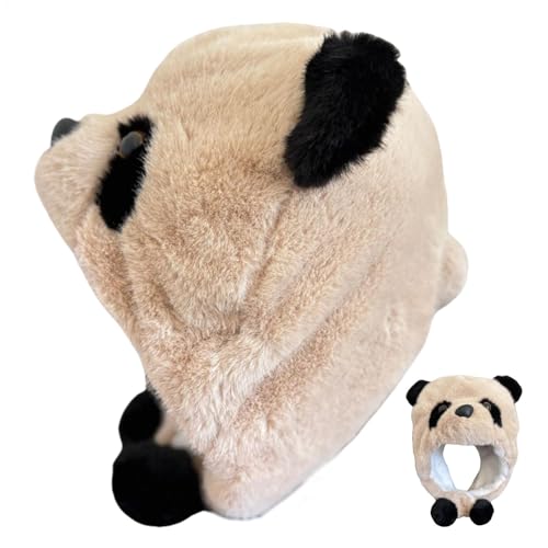 Jvjggag Panda-Ohrmütze, niedliche Tierohrkappe, weicher Panda-Kopfschmuck für Cosplay, Winterkleidung, Familienspaß, Outdoor-Aktivitäten, Kinder-Outfits, täglichen Gebrauch und Wärme, mit 36 x 34 cm von Jvjggag