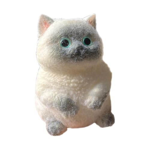 Jvjggag Sensory Toys, Simulated Cat Toy, Cat Mochi Animal Toys, Sensory Fidget Cat, Sensory Fidget Kitten, Simulated Cat Doll Toys Cute Animal Mochi Toys, 3.94x3.94x5.91 inches von Jvjggag