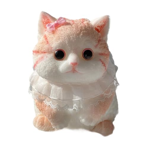 Jvjggag Sensory Toys, Simulated Cat Toy, Cat Mochi Animal Toys, Sensory Fidget Cat, Sensory Fidget Kitten, Simulated Cat Doll Toys Cute Animal Mochi Toys, 3.94x3.94x5.91 inches von Jvjggag