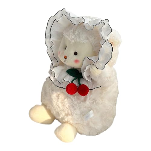 Jvjggag Stuffed Animal, Cartoon Plush, Plush Sheep Doll, Lamb Stuffed Animal, Soft Cartoon Sheep Plush Stuffed Animal with Headpiece 22cm Stuffed Lamb Doll Plush Toy for Kids and Adults von Jvjggag