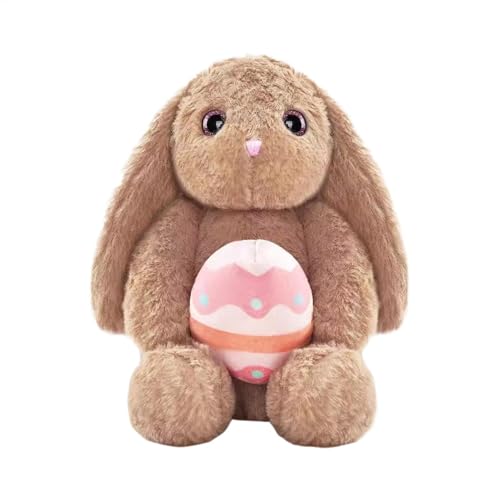 Jvjggag Stuffed Bunny, Kids Plush Toy, Bedtime Toy, Easter Bunny Plush, Easter Stuffed Animal, Stuffed Bunny Holding Easter Egg, 12-Inches Plush Sitting Bedtime Friend for Girls, Boys, and Kids von Jvjggag