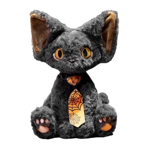 Katzenpuppe, schwarze Katze, Stofftiere, Katzenplüschtier, Halloween-Katzenpuppe, niedliche Plüschtiere, Dekoration, Tischdekoration, Schlafbegleiter für Kinder und Erwachsene, 30 cm/11,81 Zoll/250 g von Jvjggag