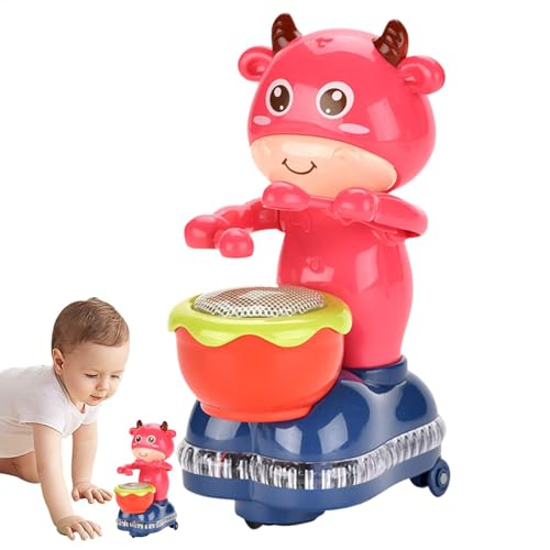 Light Up Drumming Toy , Interactive Music Toy, Animated Drumming Cow, Sound and Light Drumming Toy for , Fun Learning Toy for Crawling Babies, Ideal for Birthday and Holiday for Kids von Jvjggag