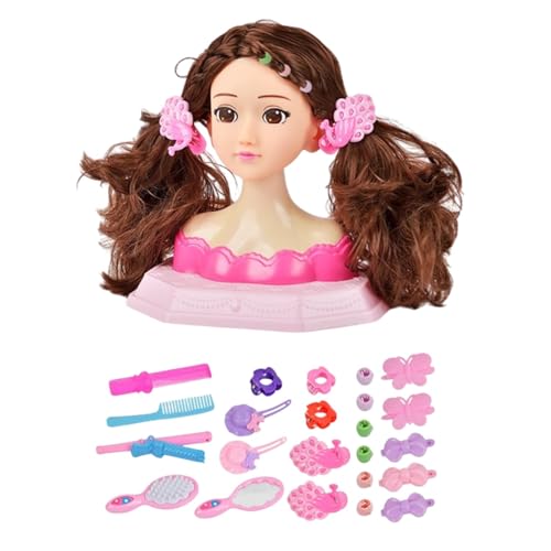 Makeup Doll, Hair Styling, Girl's Doll Head Kit, Hairdressing Doll Toy, Hair Styling Accessories Pretend Play Sturdy Material Enhances Creativity Adds Fun Versatile Use Unique for Girls Age 5-8 von Jvjggag