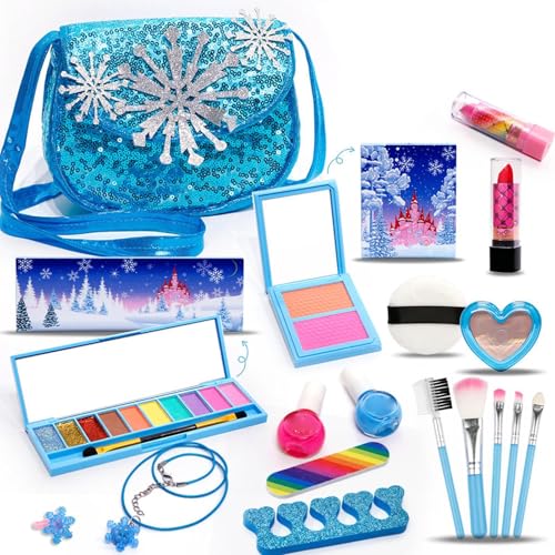 Makeup Kit, Washable Makeup, Real Kids Makeup Kit, Princess Dress Up Makeup, Sturdy Material Easy to Use Enhances Creativity Interactive Elements Bright and Attractive Colors Safe Edges and for Kids von Jvjggag