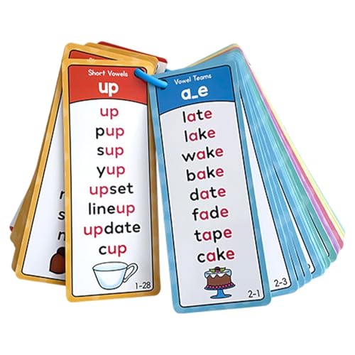 Phonics Flash Cards for Kids, Preschool Educational Sight Words Cards, Toddler Learning Digraphs & Sight Words, Preschool Learning Supplies for, Girls, Boys, Educational Reading Flashcards von Jvjggag