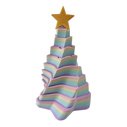 Star Fidget, Weihnachts-Fidget, Fidget-Spielzeug, Stressabbau-Spielzeug, -gedrucktes Sterndesign, herausziehbares Weihnachtsbaum-Design, mehrfarbiges und helles Design, Stressabbau- und Fokus-Werkze von Jvjggag