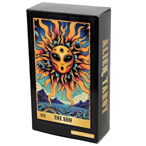 Tarot Cards, Divination Card, Portable Tarot Cards, Full-English Tarot Cards, 78-Card Deck Mysterious Divination Portable Sturdy Material Enhances Insight Easy to Use Family-Friendly Versatile Use von Jvjggag