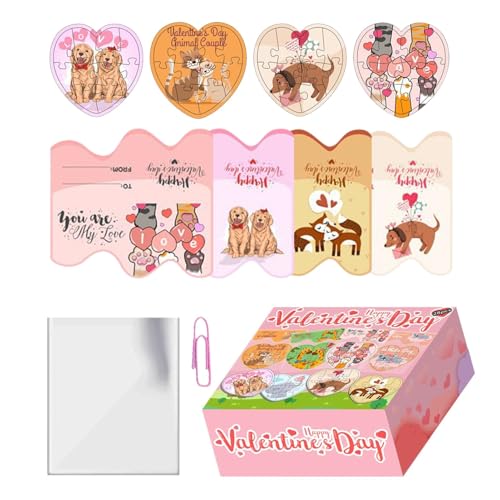 Valentine's Day Puzzle, Heart Shape Jigsaw, Valentine's Day Toy, Paper Jigsaw Puzzle, Valentine’s Day Heart-Shaped Jigsaw Puzzle Enhances Cognitive Skills for Kids and Parent-Child Interaction von Jvjggag