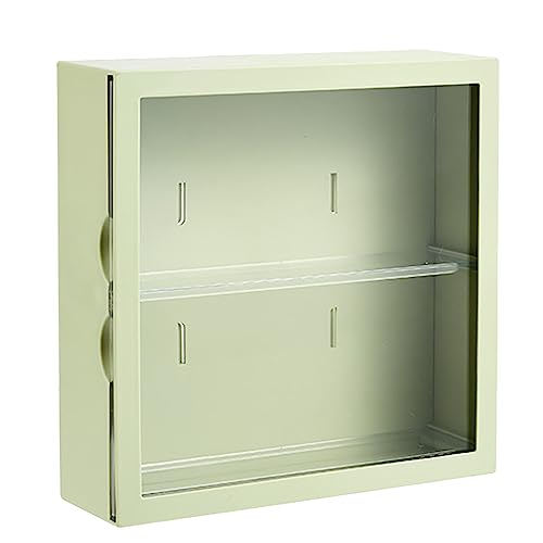 Jwthee Vitrinen für Sammlerstücke Wandmontage, Figuren-Vitrine Action-Figuren-Vitrine Wand-Vitrine Kleine Puppen-Vitrine 2-stöckige staubgeschützte Blind-Box-Vitrine (Avocado Green) von Jwthee