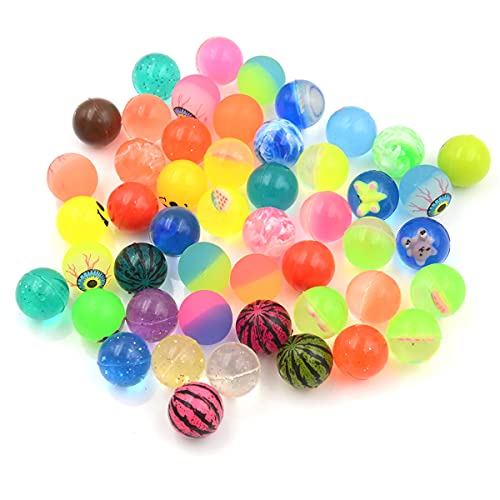 Jxuzh Flummis, 25 Stück 25mm Flummis Springball Gummiball Gummi Bouncing Ball Bouncy Balls Hüpfball flummis bunt gemischt Mitgebsel Tombola für Kindergeburtstag für Kinder, Jungen Mädchen von Jxuzh