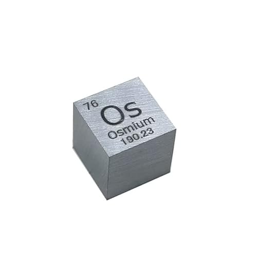 1 Stück 10 x 10 x 10 mm Metallic Osmium Periodensystem Würfel Os 99,95% reine Osmium Würfel Wunderbare Element Kollektion Handwerk von Jyving