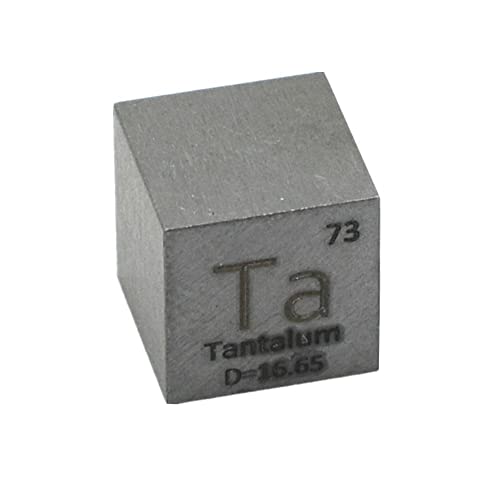 1 Stück 10 x 10 x 10 mm Metallic Tantalum Periodensystem Würfel Ta 99,9% Pure Tantalum Cube Wonderful Element Collection Craft von Jyving