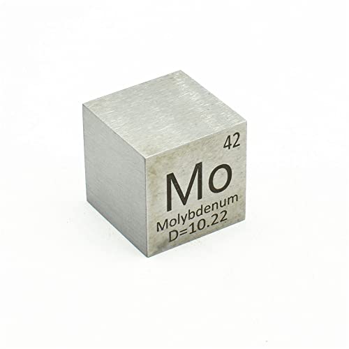 1 x 99,93 % reines Molybdän-Block-Metall, Mo-Periodensystem-Würfel, hochreiner Molybdän-Würfel, Hobby-Display-Kollektion, 10 x 10 x 10 mm von Jyving