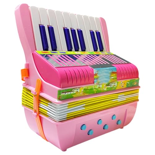 Accordion for Kids | Small 17 Keys Button Accordion with 6 Bass | Lightweight Educational Toy | Cute Preschool Musical Instrument for Beginners & Kids | Perfect for Young Musicians von Jyxuyy