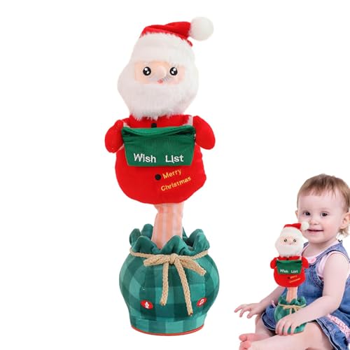 Dancing Plush Doll, Christmas Plush Toys, Electric Plush Dancing Christmas Doll, Interactive Multifunctional Soft Christmas Ornaments, Moveable Plush Doll, Easy To Use, Portable For Kids Boys Girls von Jyxuyy