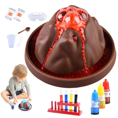 Educational Volcano Experiment Kit | Science Activity | Exciting Erupting Volcano Set, Fun Learning Toy for Boosting Motor Skills and Scientific Curiosity von Jyxuyy