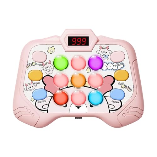 Fast Push Toy, Push Toy, Quick Push Game, Electronic Pop Light Push Toy, Push Toy with Sound Effects, Easy to Use Quick Push Bubble Competitive Game Console for Adult von Jyxuyy