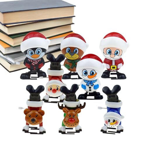 Jyxuyy Christmas Clockwork Toy | Handmade Walking Animal Figurines | Christmas Theme Winding Up Miniature Toys | Adorable Walking Movement Toys for Home Decor | Unique Holiday Collectibles von Jyxuyy