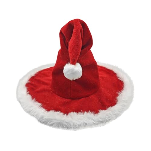 Jyxuyy Christmas Witch Hat | Holiday Hat Christmas Red Headwear | Classic Santa Hat For New Year Parties, Easter Celebrations, Children's Day, And Birthday Parties For Festive Fun von Jyxuyy