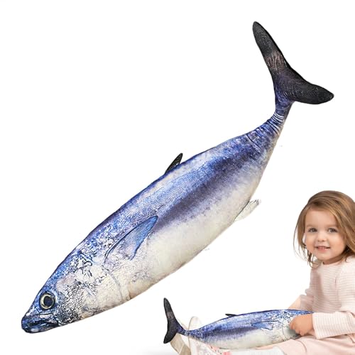 Jyxuyy Fish Doll | Stuffed Animals Cartoon Simulation Fish Doll | 23.6 Inch Soft Plush Fish Toy Pillow, Realistic Fish Plush Stuffed Animal for Kids, Adults, Boys, and Girls, Cute and Cuddly Gift von Jyxuyy