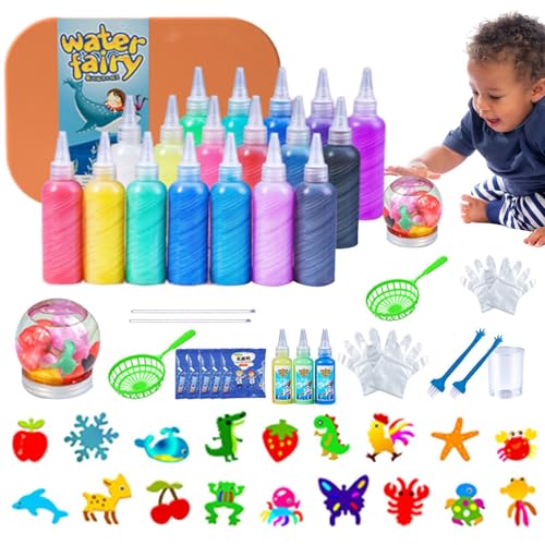 Jyxuyy Kit | 3D Water Gel Kit with Magic Gels and Sea Creature Molds | Funny Fairy Toy Water Kit with Sea Animal Molds for Home, Nursery, Sensory Play, and Creative Learning von Jyxuyy