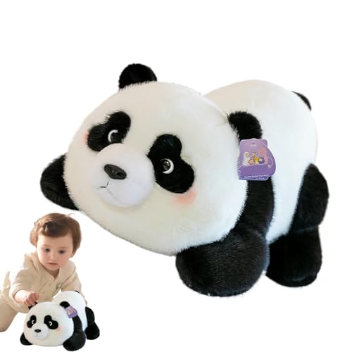 Jyxuyy Panda Stuffed Animal, Cute Panda Stuffed Doll, Lying Panda Plush Toy, Soft Cartoon Pillow for Kids, Adorable Panda Plushie for Children, for Panda Lovers von Jyxuyy