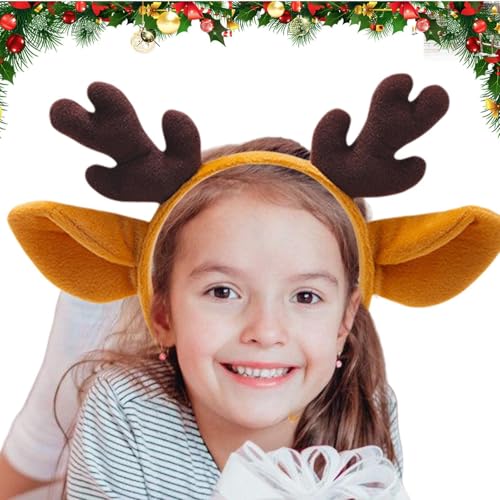 Jyxuyy Plush Antler Headband For Halloween | Adorable Animal Ears Headwear | Perfect Antlers Headpiece For Cosplay | Fun Headdress Accessories For Parties And Festivals | Cute Costume Add-on For Kids von Jyxuyy