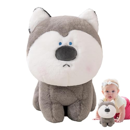 Jyxuyy Süße Kuscheltiere, Ausgestopfter Husky-Plüsch, Kinderplüschtier, Flexibler Plüschkörper Und Cartoon-Husky-Design, Weich Und Bequem, 28 cm 11,02 Zoll, Für Kinderspielzeug von Jyxuyy