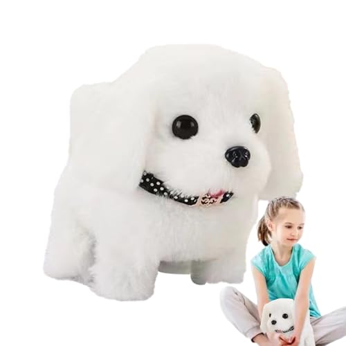 Jyxuyy Walking Plush Puppy | Interactive Robot Dog Toy for Kids 3+ | Soft Plush Puppy Toy with Walking, Barking, Tail Wagging Functions | Fun and Engaging Gift for Girls and Boys von Jyxuyy